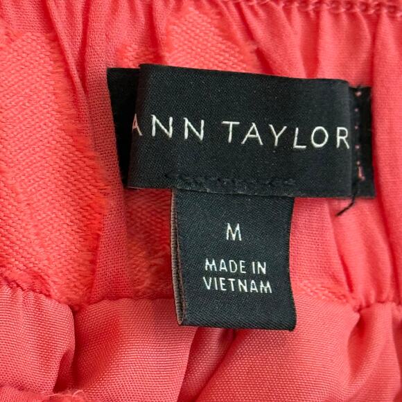 Ann Taylor Floral Clip Pull On Gathered Flounce Midi Skirt Breezy Elastic Waist - Picture 4 of 6